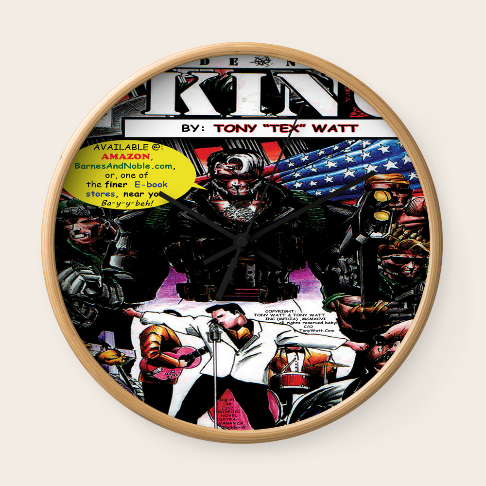 Code Name King Comic Book Promo Poster Wall Clock By Texwatt Society6