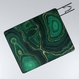 Malachite Texture 09 Picnic Blanket