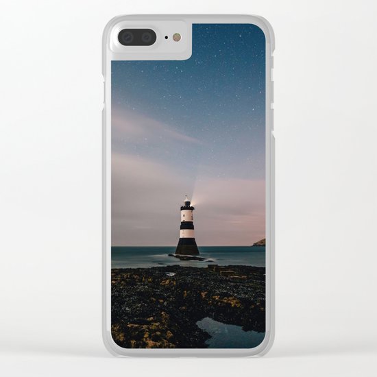Evening Lighthouse Clear iPhone Case