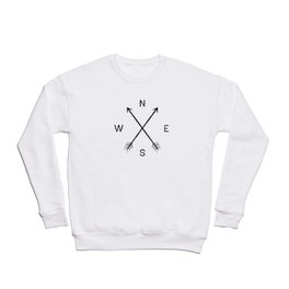 Compass (White) Crewneck Sweatshirt