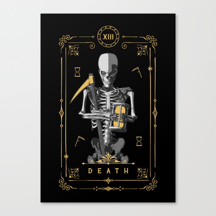 Death XIII Tarot Card Canvas Print