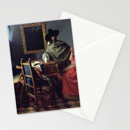 art of johannes vermeer Stationery Card