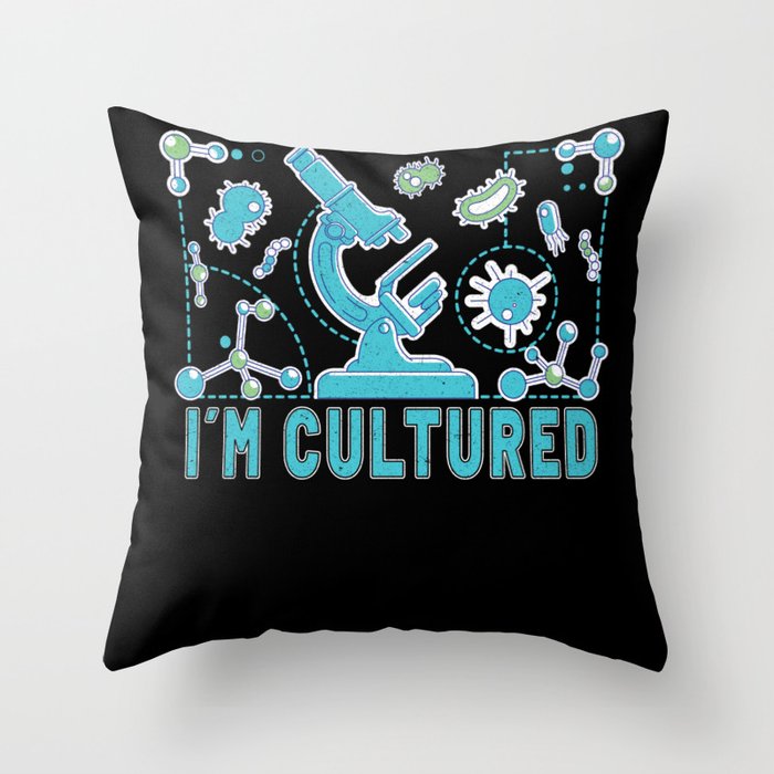 Microbiologist Microbiology Lab Staph Gift Idea Throw Pillow