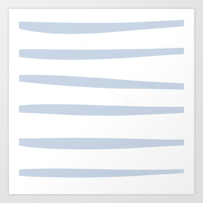 Light Blue Stripes by J.Avery Design Art Print