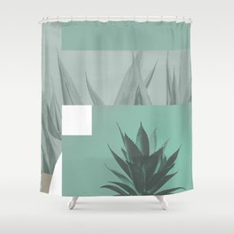 abstract agave plant Shower Curtain
