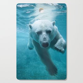 Polar Bear Swimming Cutting Board