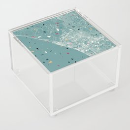 USA, Oceanside City Map Acrylic Box