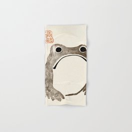 Unimpressed Frog Meika Gafu by Matsumoto Hoji 1814 - Frog Hand & Bath Towel