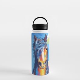 Horse Beauty - colorful animal portrait Water Bottle
