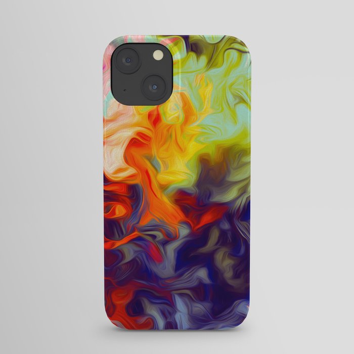 Surreal Smoke Abstract In Multicolor iPhone Case