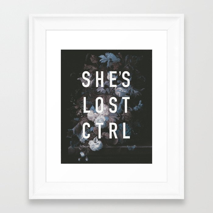 She's Lost Control Framed Art Print