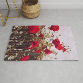 red roses in italy Area & Throw Rug