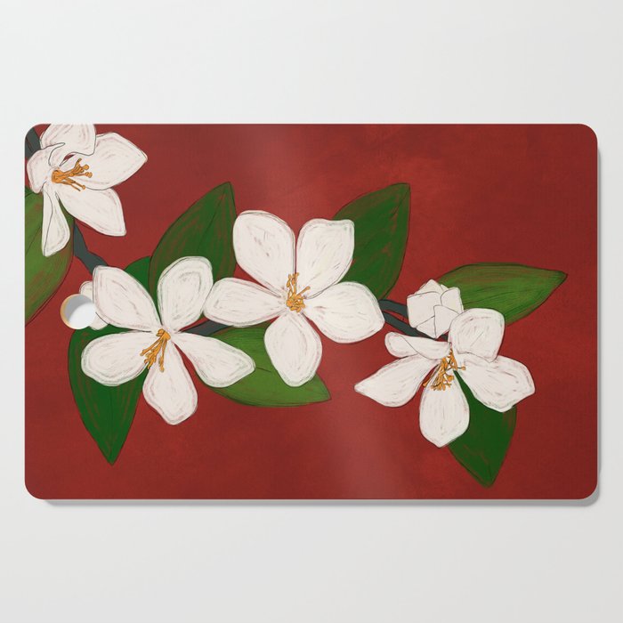 Blooming Branch Red Cutting Board