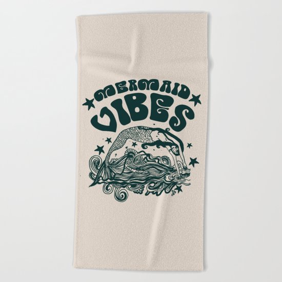 MERMAID VIBES Beach Towel