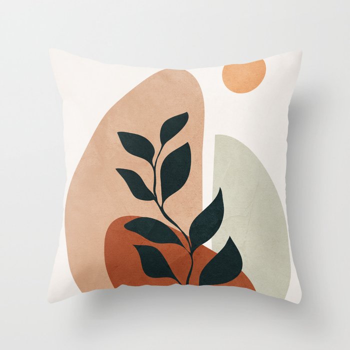 Soft Shapes II Throw Pillow