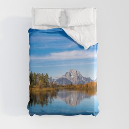 Return to Oxbow - Mount Moran on Autumn Day at Oxbow Bend in Grand Teton National Park Wyoming Duvet Cover