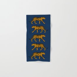 Tigers (Navy Blue and Marigold) Hand & Bath Towel