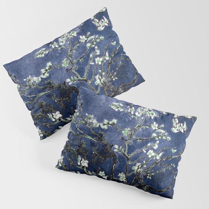 Dark Blue Vincent Van Gogh Almond Blossoms Art Home Decor & Accessories Pillow Sham