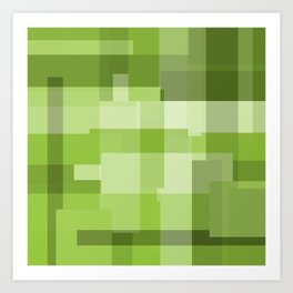 Color Rectangles green Graphic Art Print