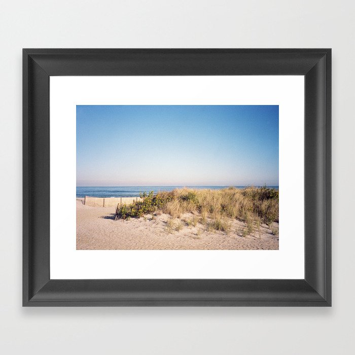 Beach Dunes | 35mm Film Photography Framed Art Print