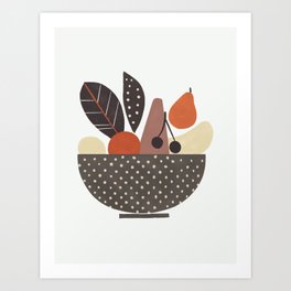 Abstract Fruit Bowl  Art Print