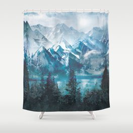 Towering Peaks Shower Curtain