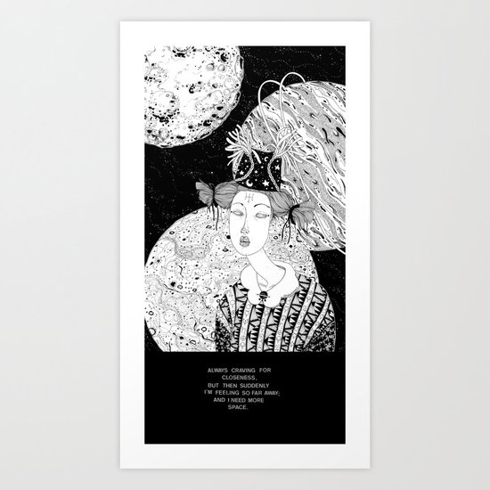 Space Girl Art Print