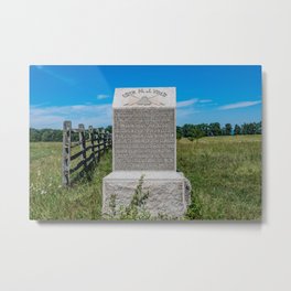 Monument to the 12th NJ Volunteers Regiment Metal Print | Cloud, Trees, Bluesky, Civilwarfarm, Grass, Splitrailfence, Historicmonument, Clouds, Bayonet, Cemetery 