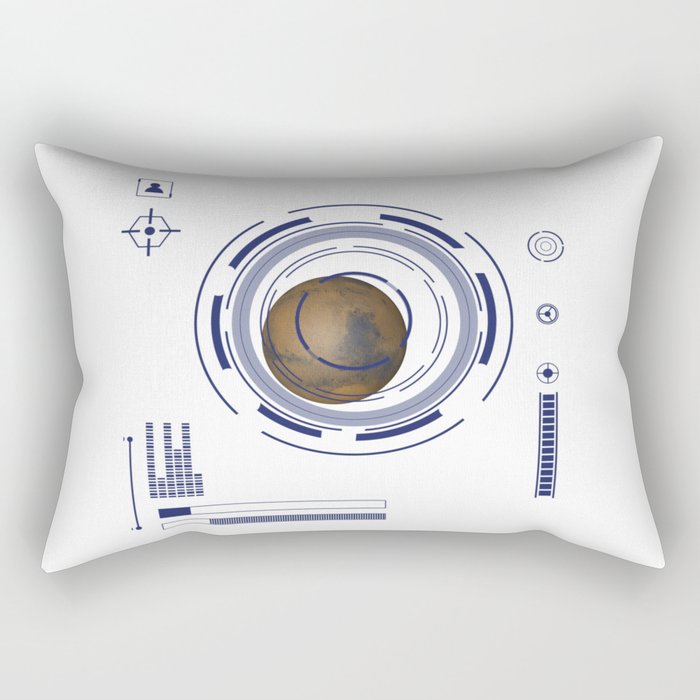 Mars On HUD Rectangular Pillow