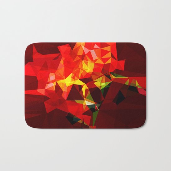 red polygone object Bath Mat