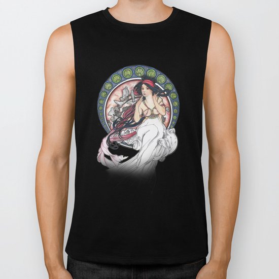 Alfons Mucha Music Biker Tank