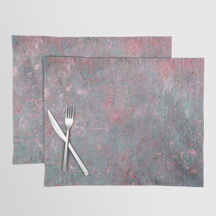 Vintage red, grey wall background, grungy texture Placemat