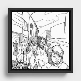 Working Class in Middling City Framed Canvas
