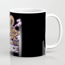 I Vape In Peace | Vaping Alien Illustration Coffee Mug