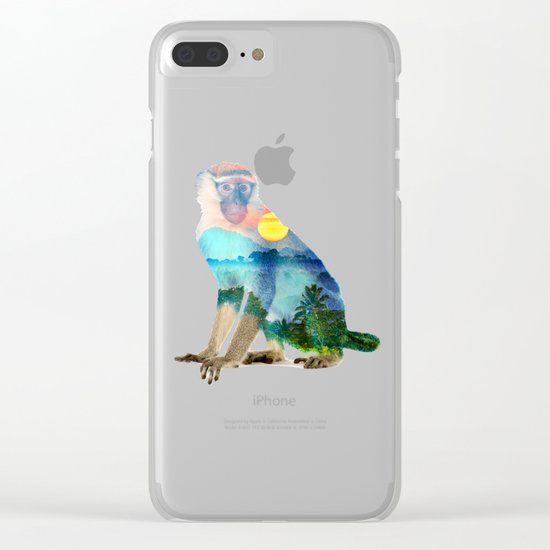 Monkey Nature Clear iPhone Case
