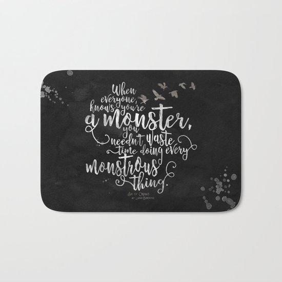 Six of Crows - Monster - Black Bath Mat