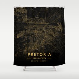 Pretoria, South Africa - Gold Shower Curtain