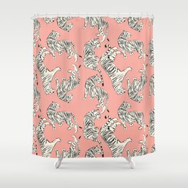Pink Tiger Pattern 006 Shower Curtain