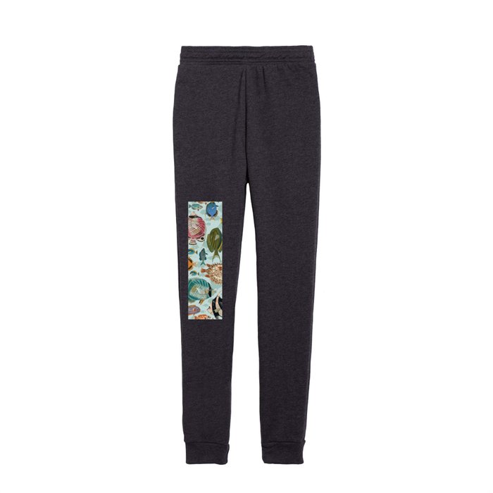 deep ocean fishes mint Kids Joggers