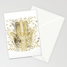 Hamsa Hand – Gold Palette Stationery Card