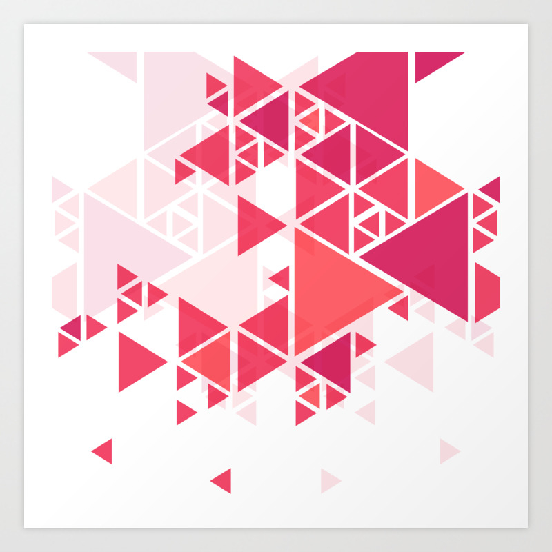 Modern Red Geometric Background Art Print By Savvysoda Society6