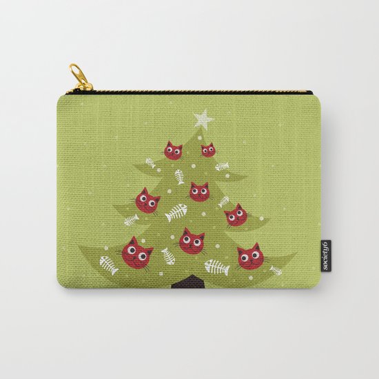 Cat Christmas Tree Carry-All Pouch