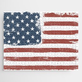 American Flag Grunge Background. Raster version. Horizontal orientation. Jigsaw Puzzle