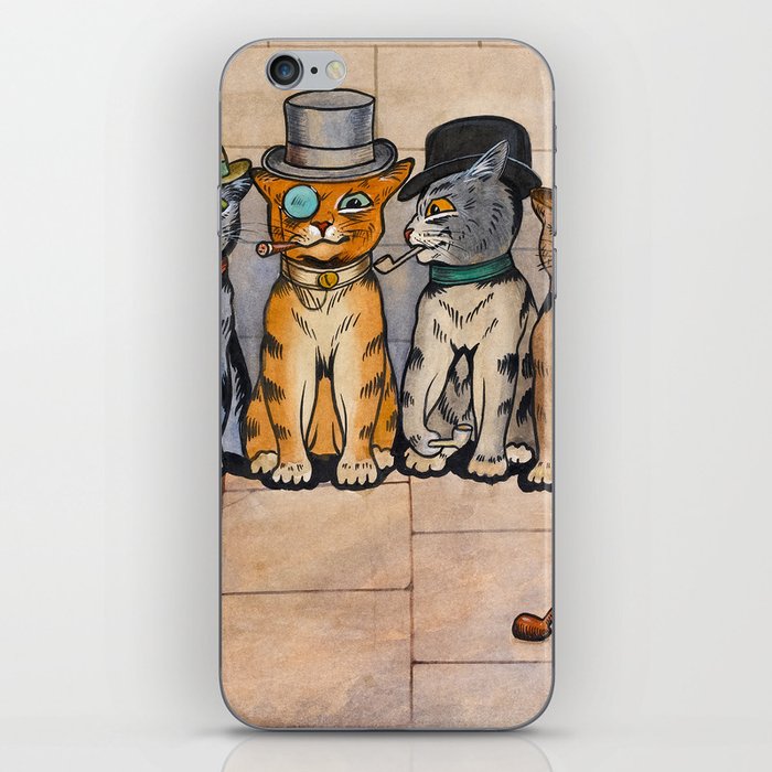 The Smoking Cats by Louis Wain iPhone Skin