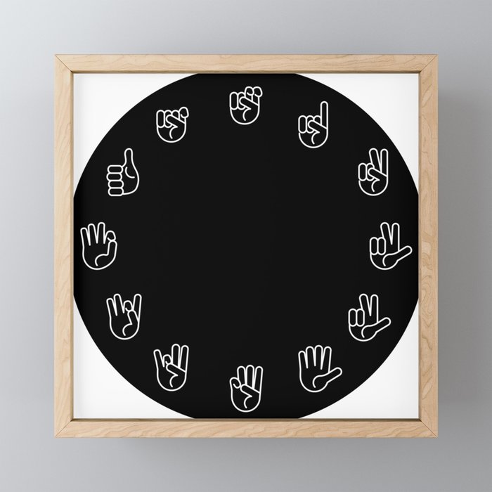 Sign Language Cloack Framed Mini Art Print