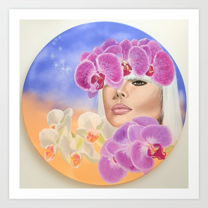 Orchid Goddess Art Print