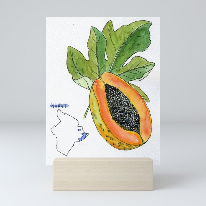 Papaya - Hawaii Mini Art Print