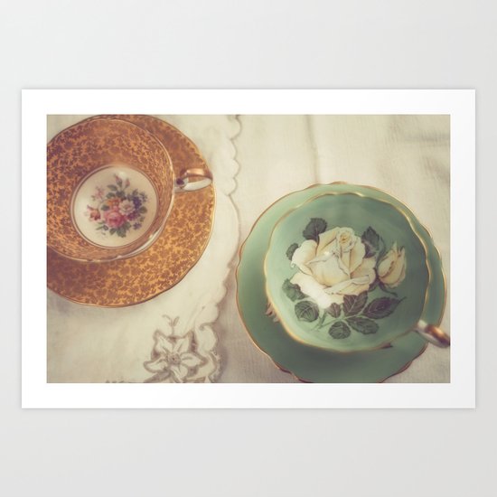 Two Teacups Art Print