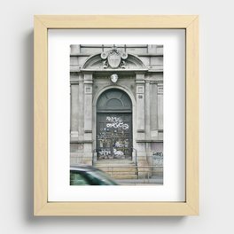A little street of Milano Recessed Framed Print