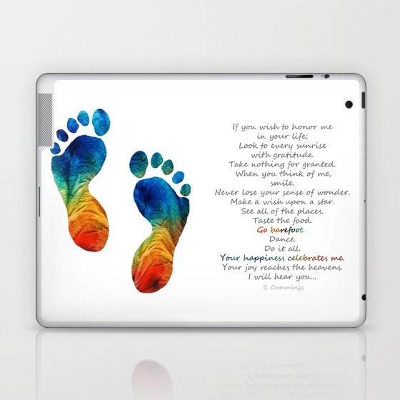 Go Barefoot - Sympathy Condolence Bereavement Art Laptop & iPad Skin